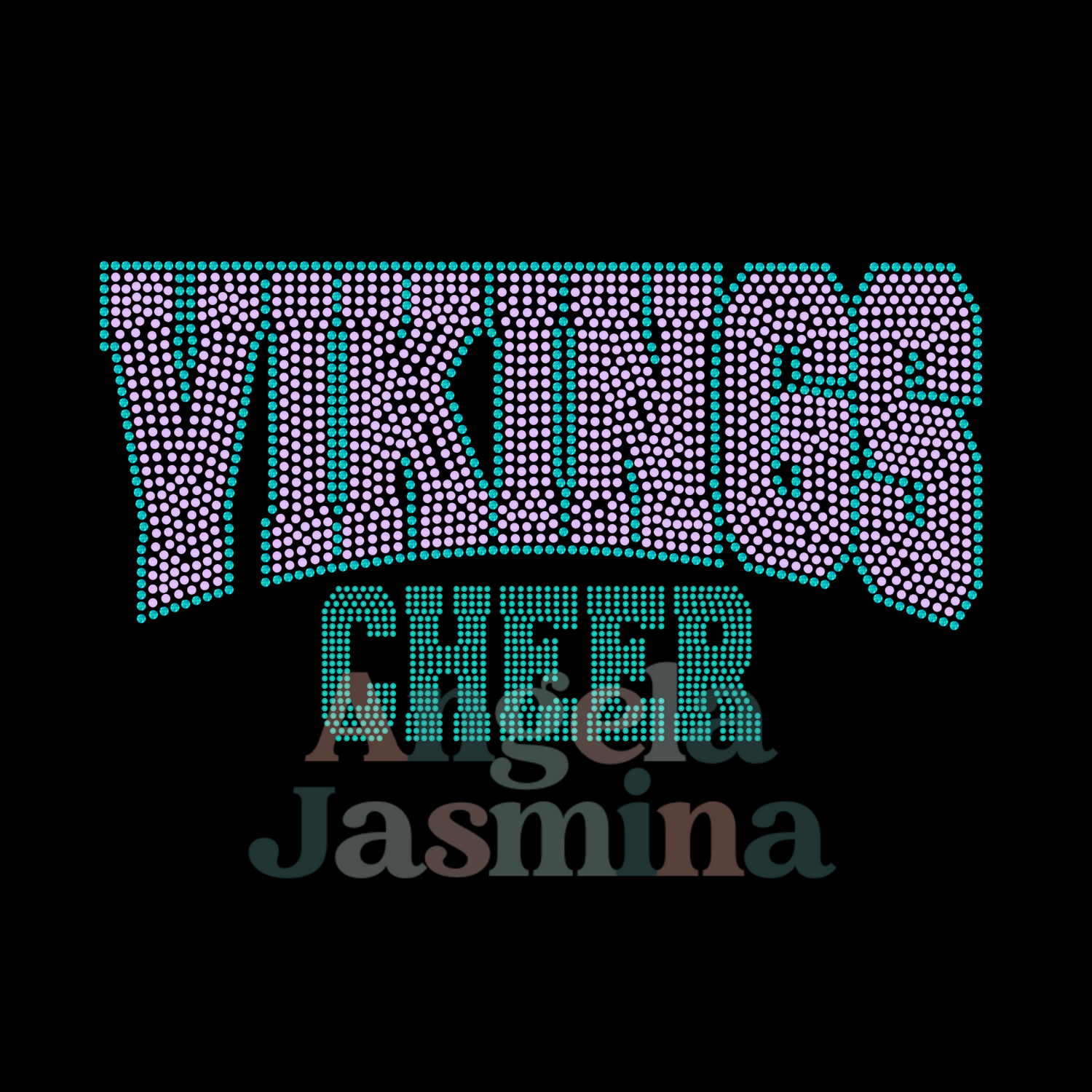 Vikings Cheer Curved Spangle Transfer