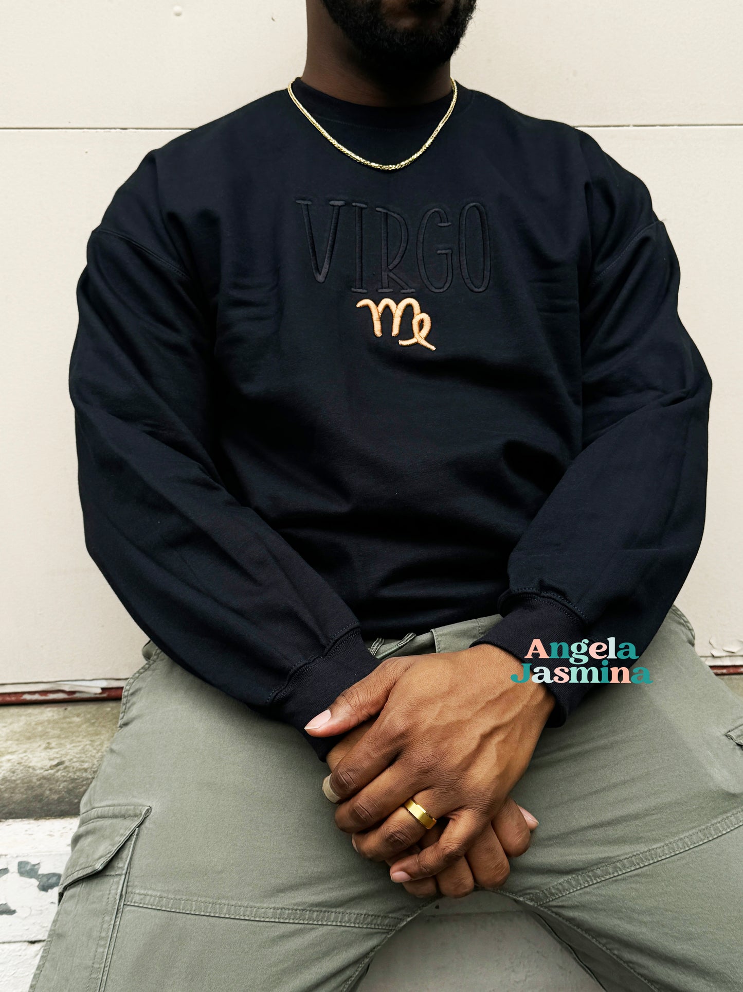 Zodiac 3D Embroidered Crewneck Sweatshirt