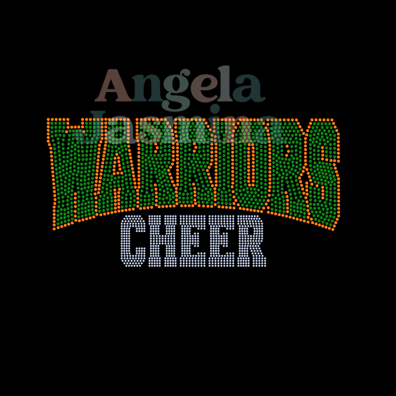 Warriors Cheer Curved Spangle Transfer